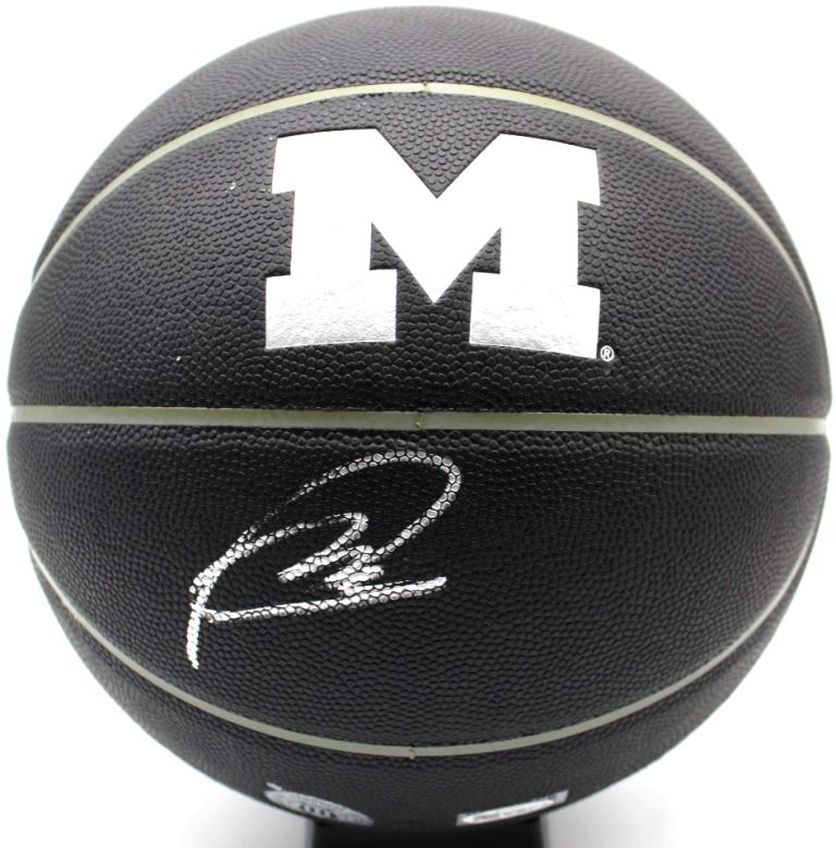 Aday Mara Signed Michigan Wolverines Thunder Basketball w/JSA COA CR86224