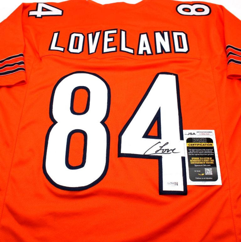 Colston Loveland Signed Chicago Bears Custom Football Jersey w/JSA COA CR86368