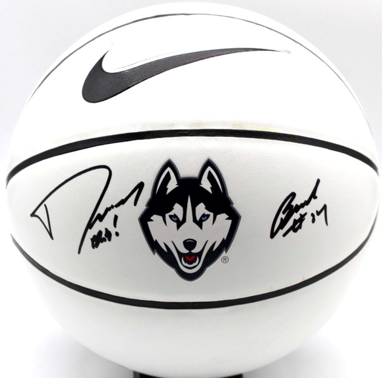 Dan Hurley & Braylon Mullins Signed UCONN Huskies Basketball w/JSA COA CR86231