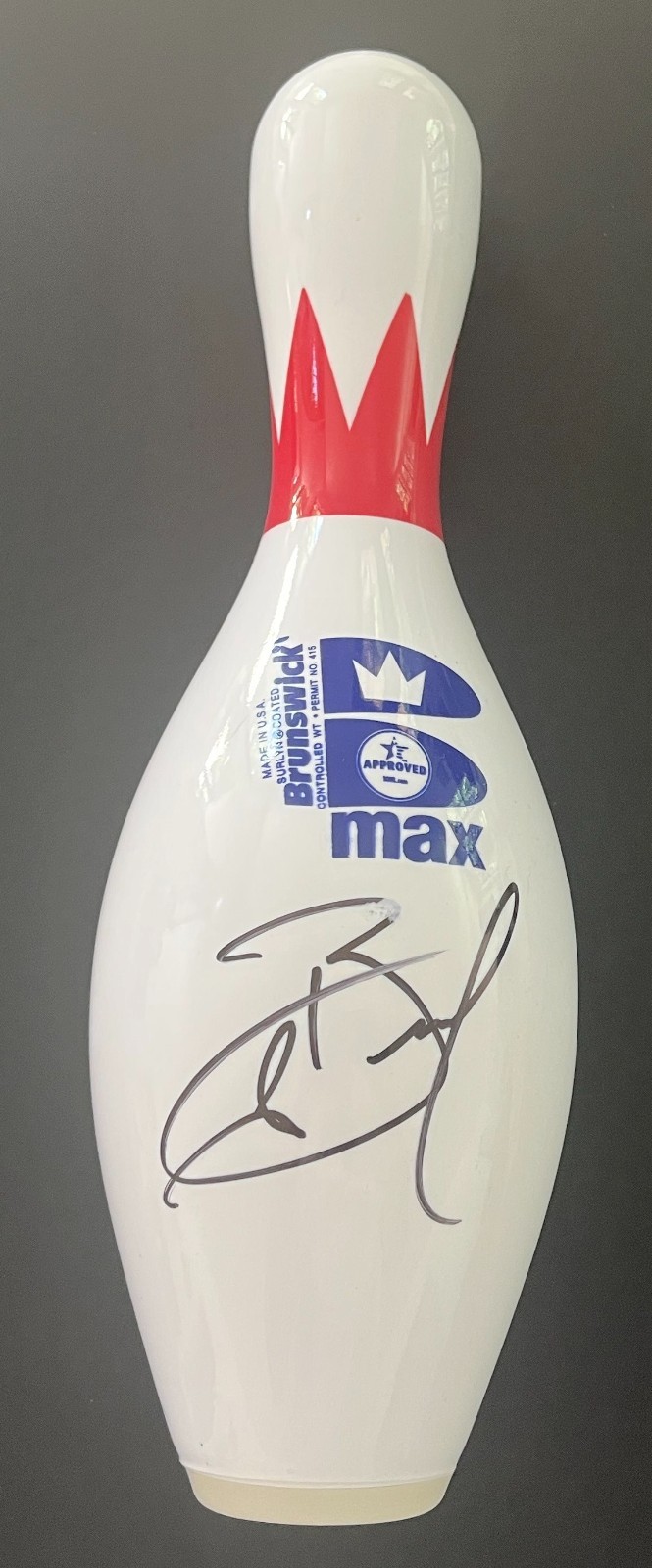 JASON BELMONTE BELMO PBA SIGNED AUTOGRAPH NEW BRUNSWICK BOWLING PIN BECKETT COA