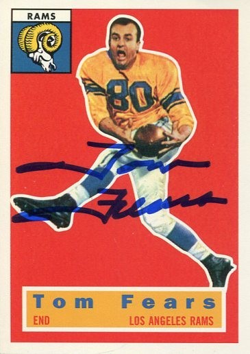 Tom Fears 2001 Topps Archives UCLA Bruins LA Rams HOF Signed Autograph Card GAI