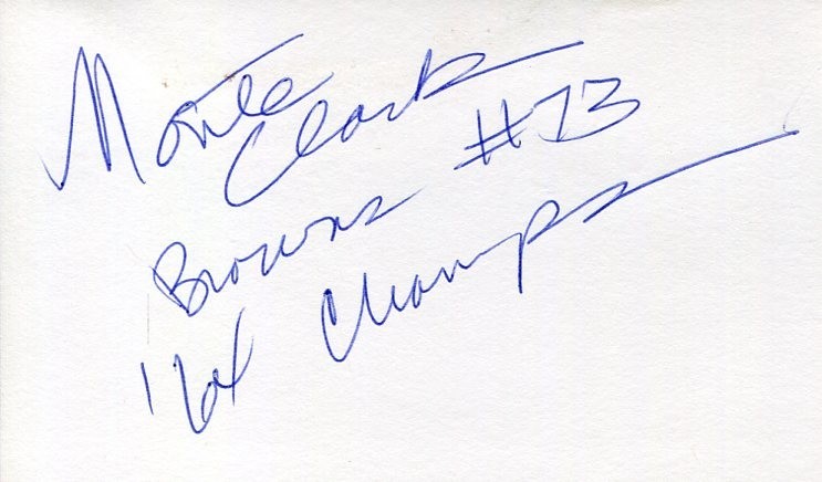 Monte Clark USC Trojans Miami Dolphins Cleveland Browns Champ Signed Autograph