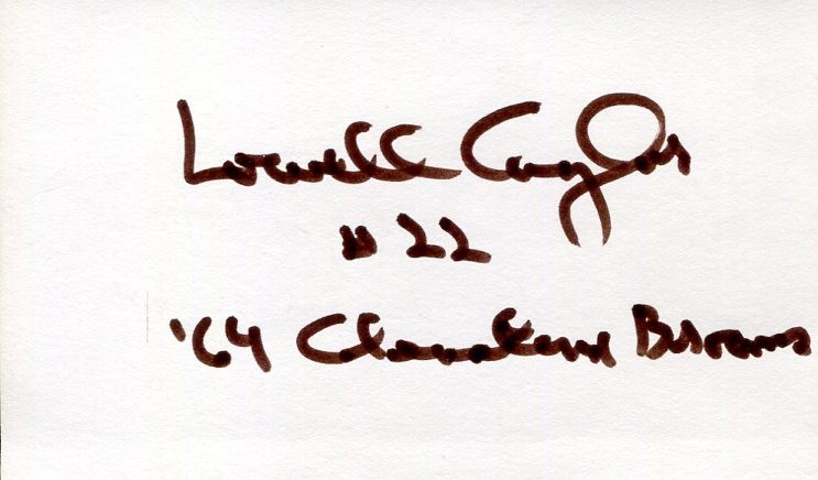 Lowell Caylor Cleveland Browns 1964 NFL Champ Miami RedHawks Signed Autograph
