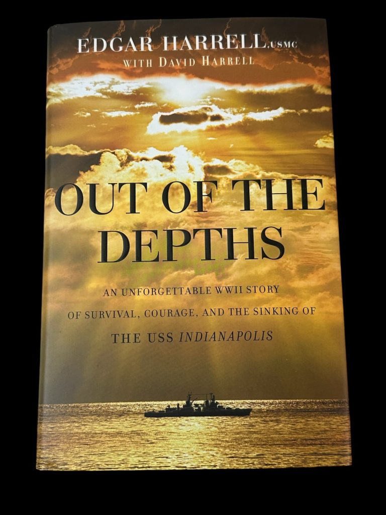 Edgar Harrell USS Indianapolis Survivor Out Of The Depths Signed Autograph Book