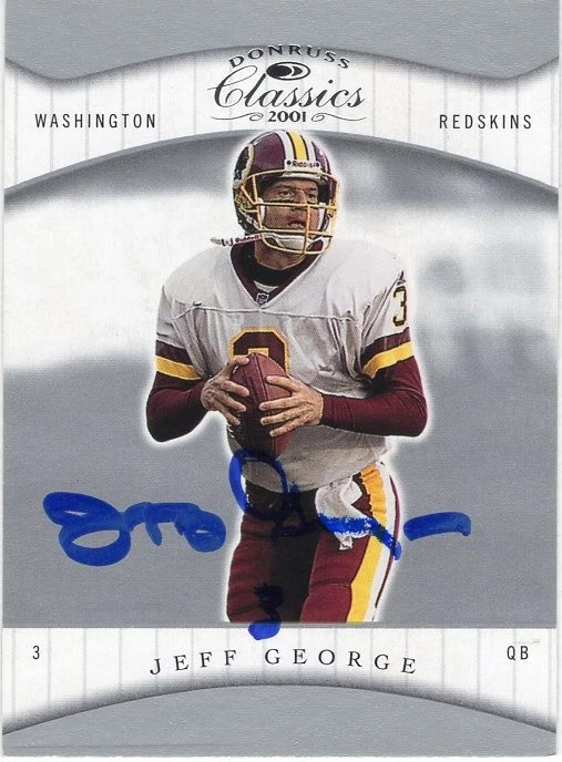 Jeff George 2001 Donruss Classics Washington Redskins Signed Autograph Card GAI