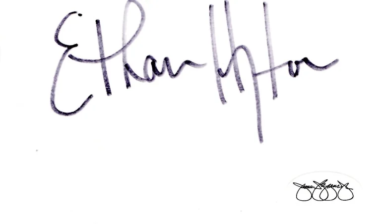 Ethan Horton North Carolina Tar Heels Los Angeles Raiders Signed Autograph JSA