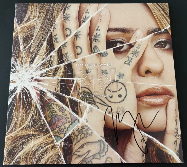 MORGAN WADE SIGNED AUTOGRAPH PSYCHOPATH VINYL ALBUM w/PROOF & BECKETT COA