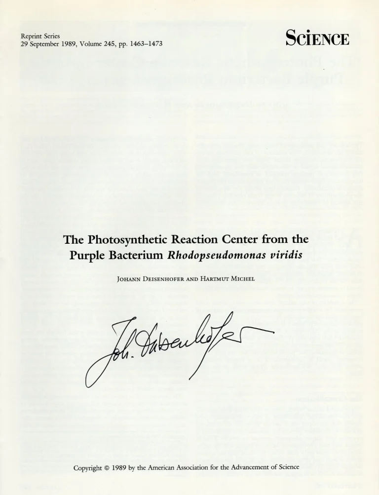 Johann Deisenhofer Nobel Prize Chemistry Biochemist Signed Autograph Lecture