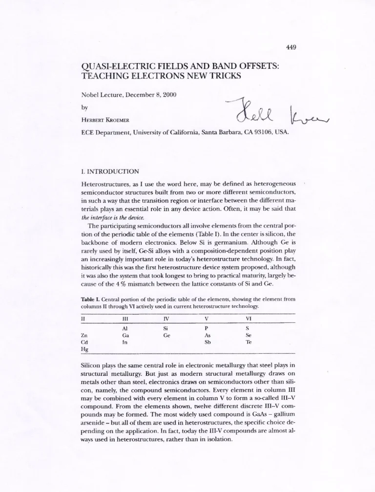 Herbert Kroemer Nobel Prize Physics Heterostructures Signed Autograph Lecture
