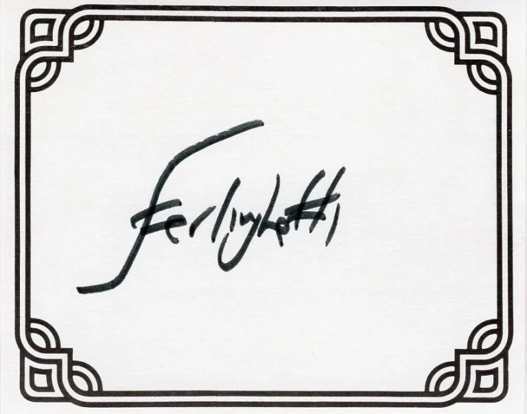 Lawrence Ferlinghetti Author Beat Poet Publisher Rare Signed Autograph Bookplate