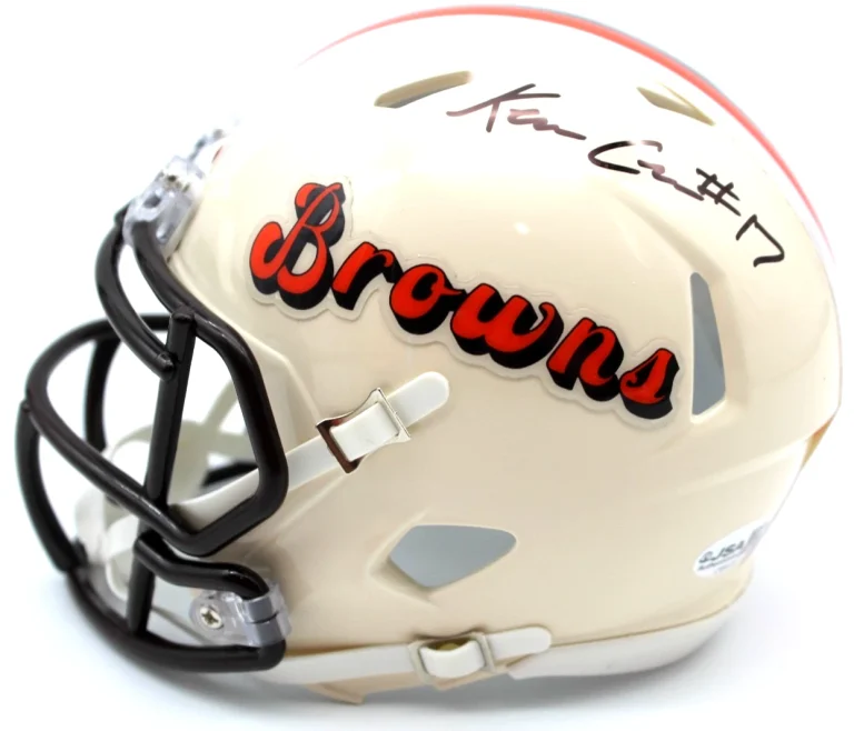 Kevin KC Concepcion Signed Cleveland Browns Retro Mini Helmet w/JSA COA CR86330