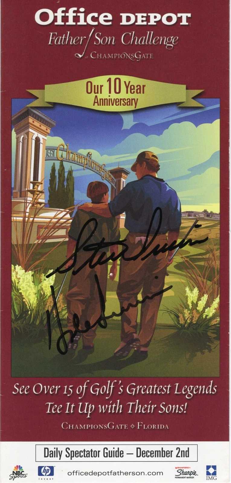 Hale Irwin Steve Irwin PGA Golf HOF Father Son Signed Autograph Spectator Guide