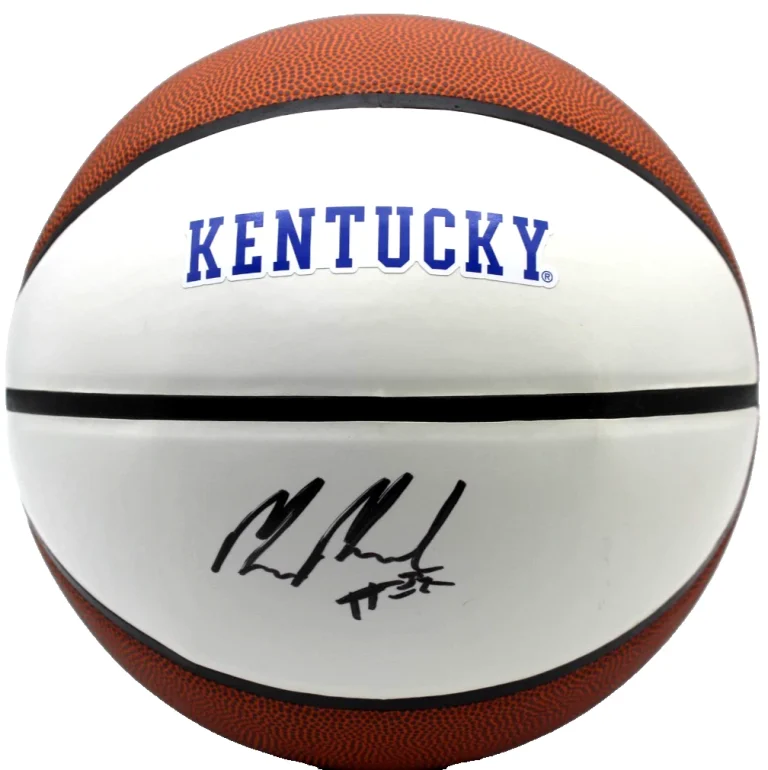 Milan Momcilovic Signed Kentucky Wildcats Logo Basketball w/JSA COA CR86299
