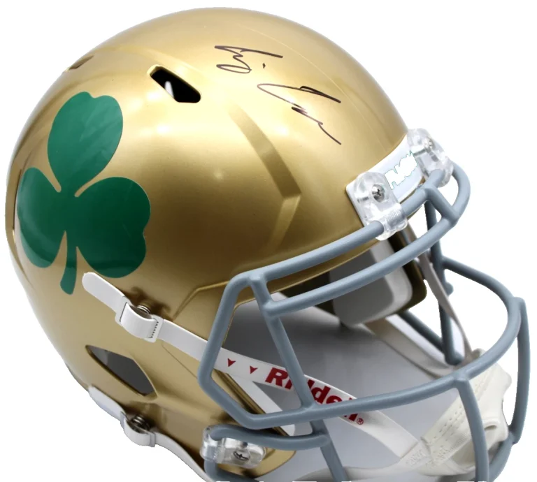 CJ Carr Signed Notre Dame Fighting Irish Full Size Helmet w/JSA COA CR86523