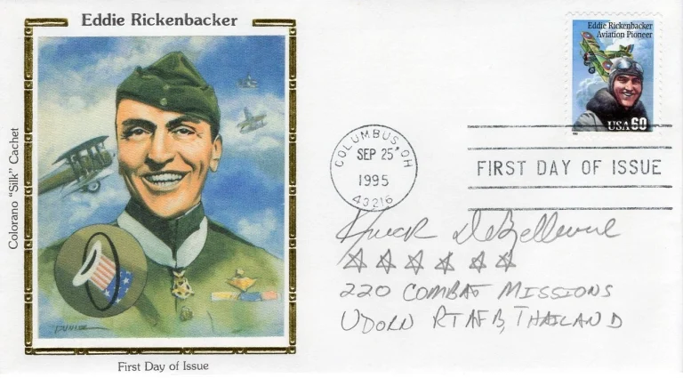 Chuck DeBellevue F-4 Phantom Vietnam War Ace Fighter Pilot Signed Autograph FDC