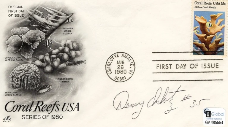Dennis Onkotz Penn State Nittany Lions College HOF NY Jets Signed Autograph GAI