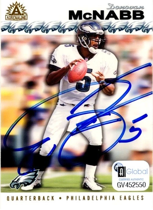 Donovan McNabb 2002 Pacific Adrenaline Philadelphia Eagles Signed Autograph GAI