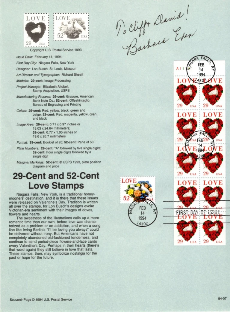Barbara Eden I Dream of Jeannie Harper Valley PTA Signed Autograph FDC Sheet