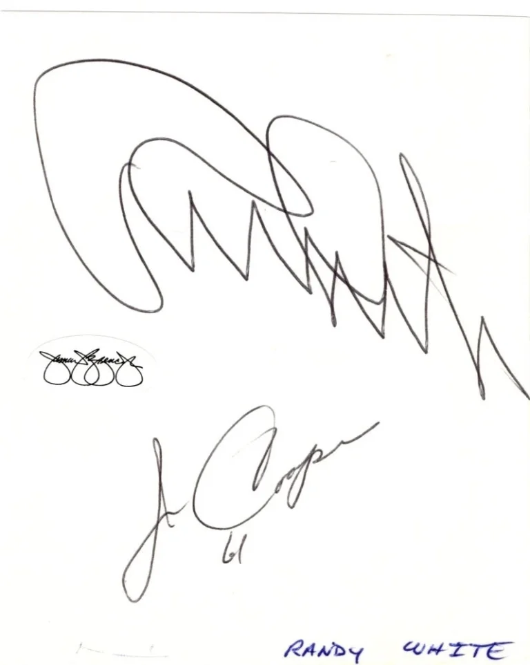 Randy White Jim Cooper Dallas Cowboys Super Bowl Champ HOF Signed Autograph JSA