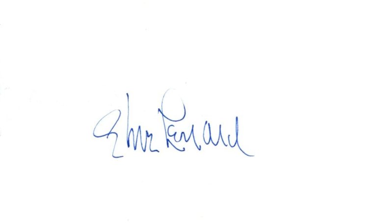 Elmore Leonard Western Mystery Justified Get Shorty Author Signed Autograph