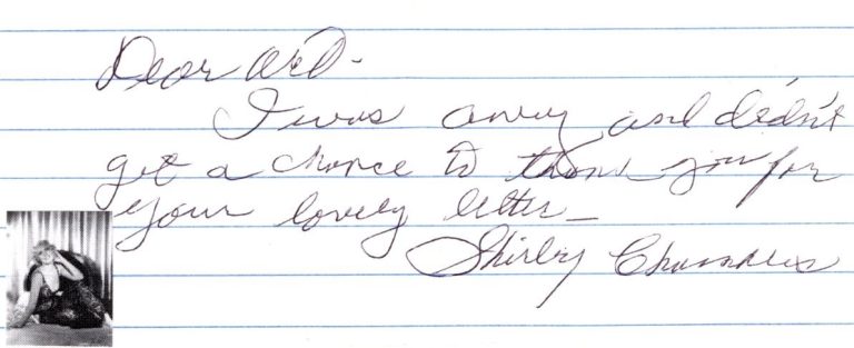 Shirley Chambers 1930s Hollywood's 1st Dumb Blonde Actress Signed Autograph
