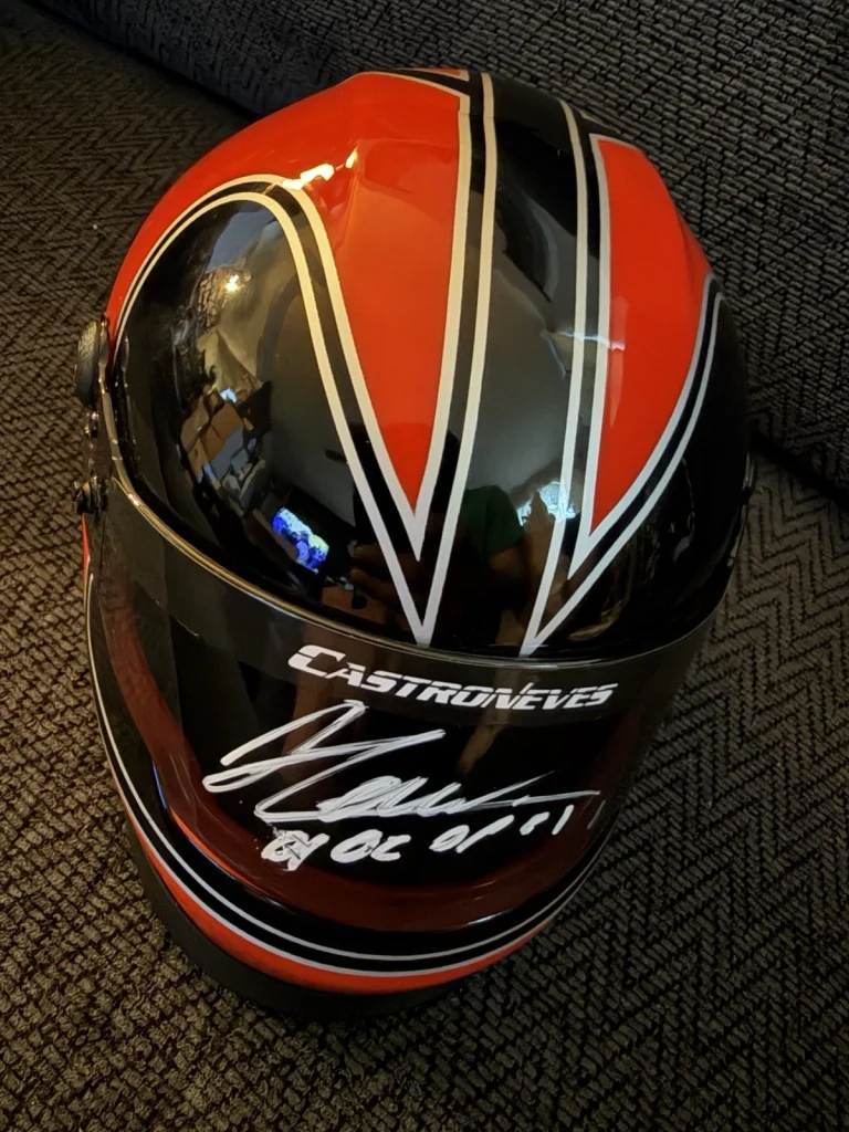 Helio Castroneves Signed Mini Helmet New Indy Car Indianapolis 500 Autographed