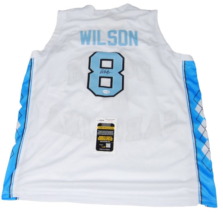 CALEB WILSON signed (NORTH CAROLINA TAR HEELS) basketball jersey JSA CR86401
