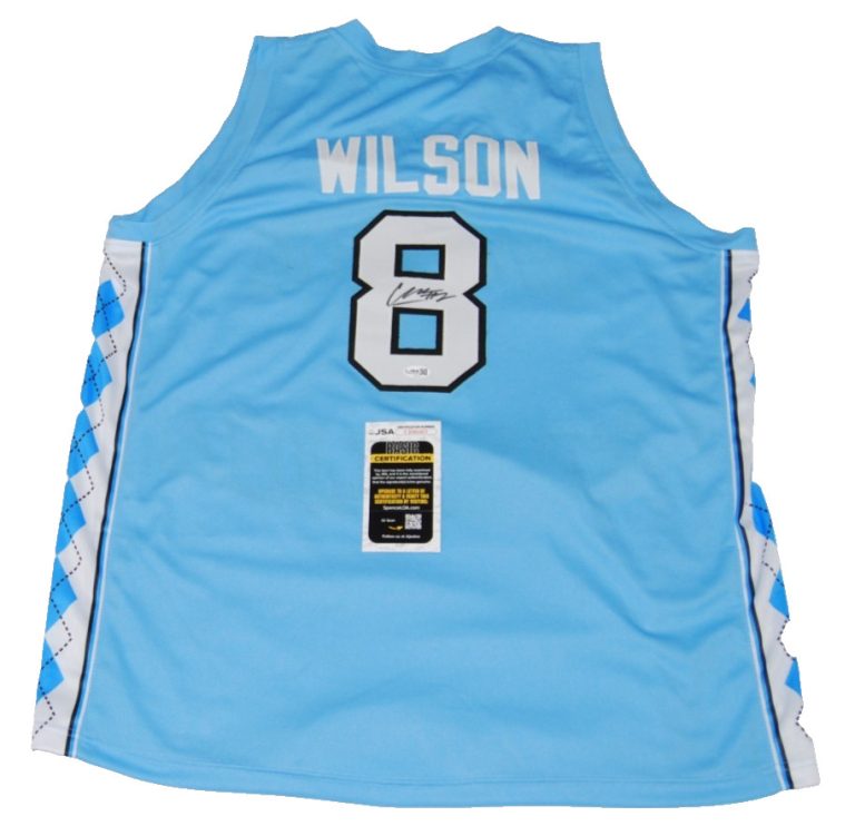 CALEB WILSON signed (NORTH CAROLINA TAR HEELS) basketball jersey JSA CR86403