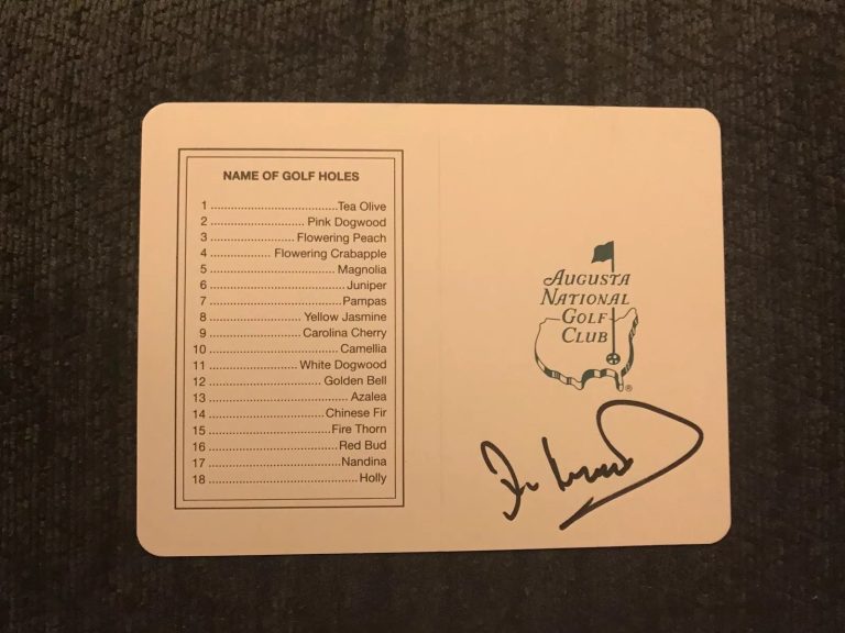 Ian Woosnam Signed Masters Scorecard Autographed PGA Golf Legend