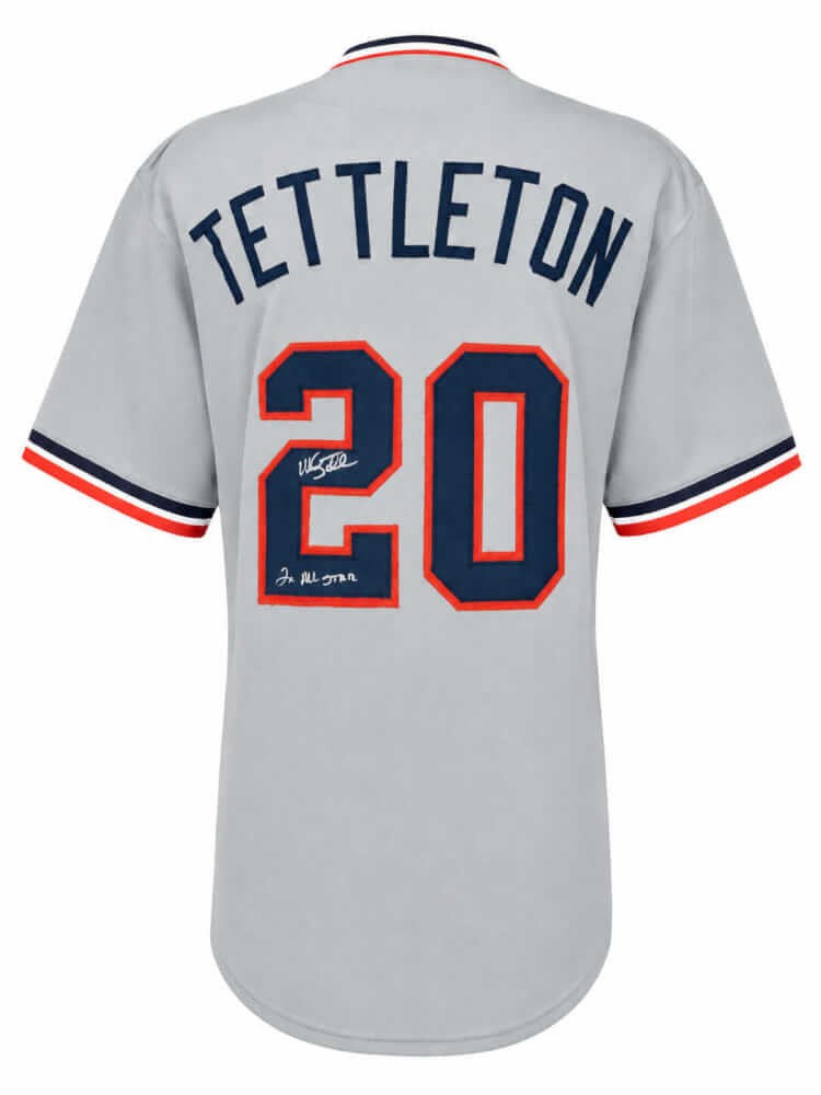 Mickey Tettleton Signed Gray Custom Baseball Jersey w/2x All Star (SCHWARTZ COA)