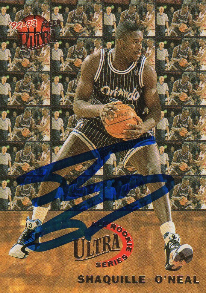Shaquille O'Neal Autographed 1992 Fleer Ultra All-Rookie RC Card #7 - (SS COA)