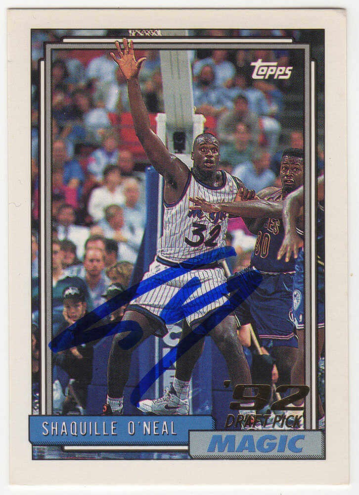 Shaquille O'Neal Signed Magic 1992-93 Topps Rookie Card #362 - (SCHWARTZ COA)