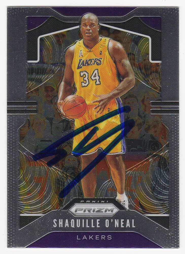 Shaquille O'Neal Signed LA Lakers 2019 Panini Prizm Card #11 - (SCHWARTZ COA)