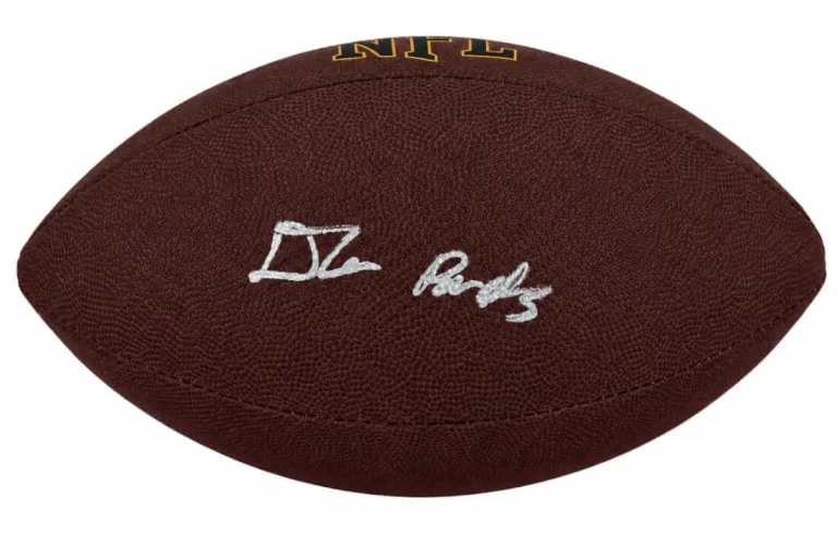 D'Angelo Ponds Signed Wilson Super Grip Full Size NFL Football  - (SCHWARTZ COA)