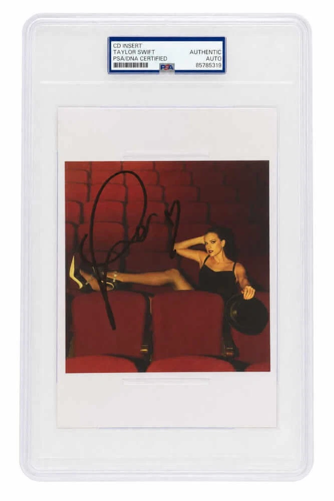 Taylor Swift Signed 'Life Of A Showgirl' (Legs Up) CD Insert w/Heart - (PSA/DNA)