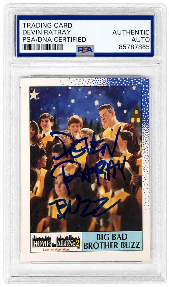 Devin Ratray Signed 1992 Topps Home Alone 2 Brother Buzz Movie Card #11 -PSA/DNA