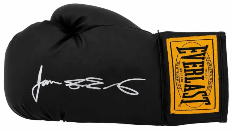 James Toney Signed Everlast Black Full Size Boxing Glove w/Lights Out - (SS COA)
