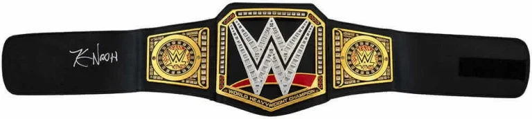 Kevin Nash Signed WWE Heavyweight Champion Black Replica Wrestling Belt (SS COA)