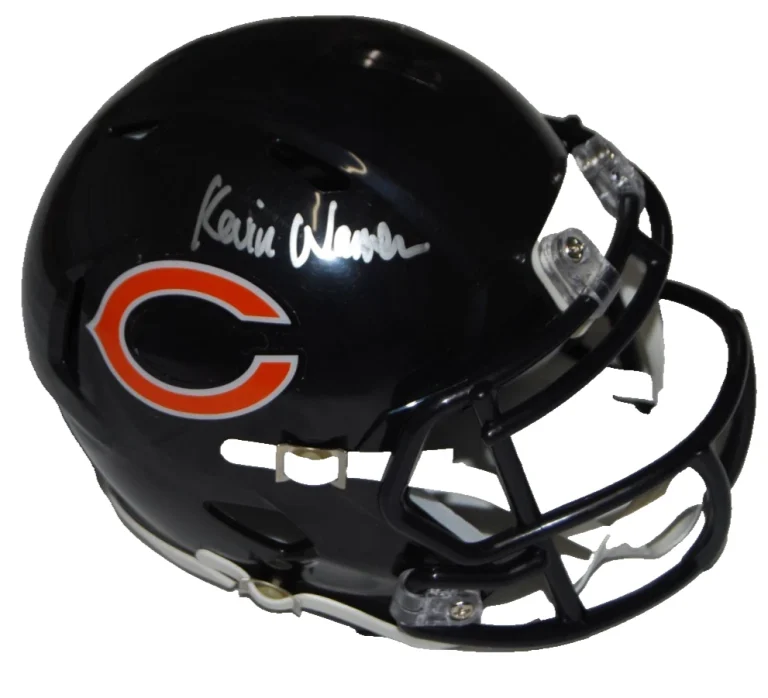 KEVIN WARREN signed (CHICAGO BEARS) 2026 mini football helmet JSA COA CR86596
