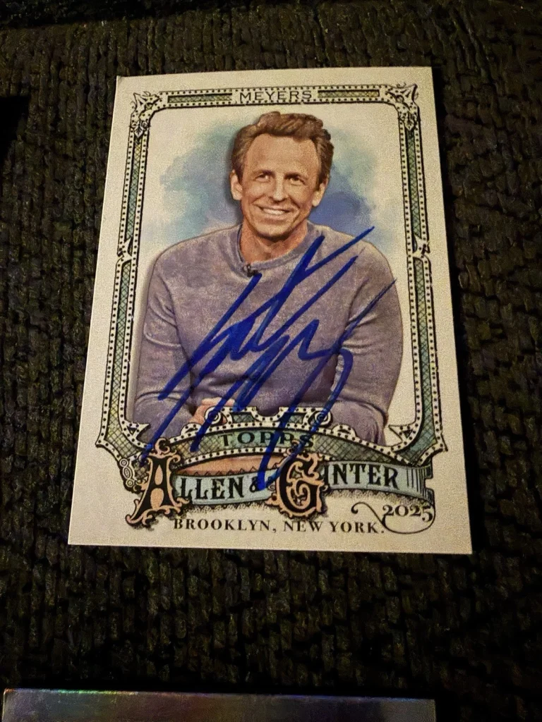 Seth Myers Signed Trading Card Allen & Ginter Autographed