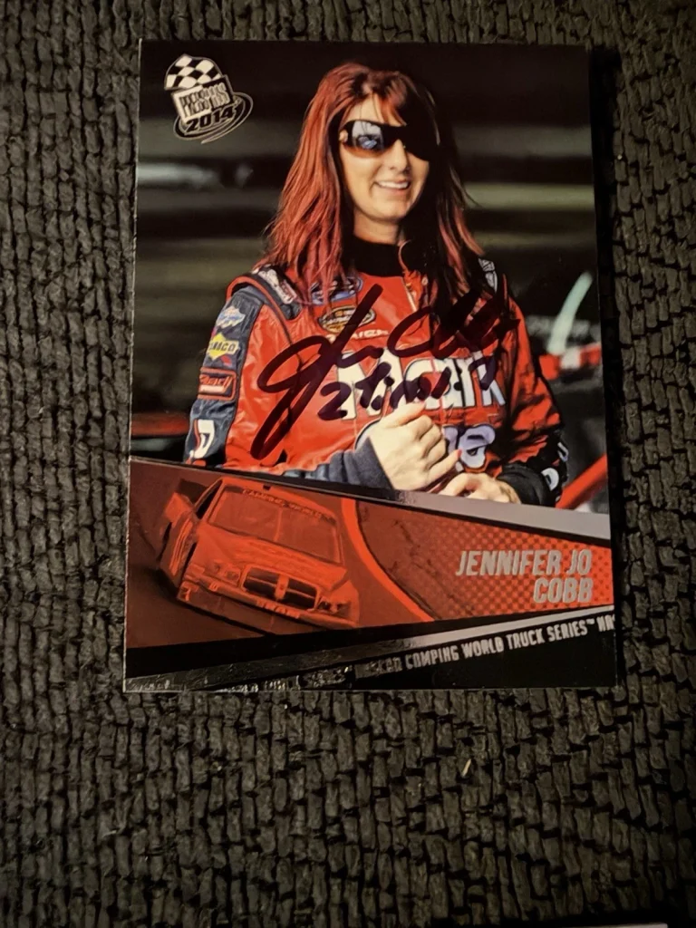 Jennifer Jo Cobb Card Nascar Dale Jarrett Autographed