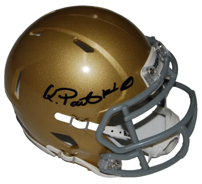 QUINCY PORTER signed (NOTRE DAME FIGHTING IRISH) mini helmet JSA COA CR86348