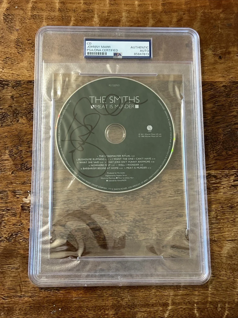 Johnny Marr Signed Meat Is Murder CD PSA/DNA Coa Slab Autographed The Smiths
