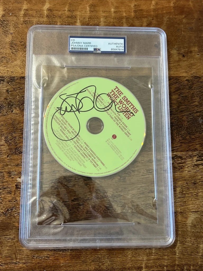 Johnny Marr Signed The World Won’t Listen CD PSA/DNA Slab Autographed The Smiths