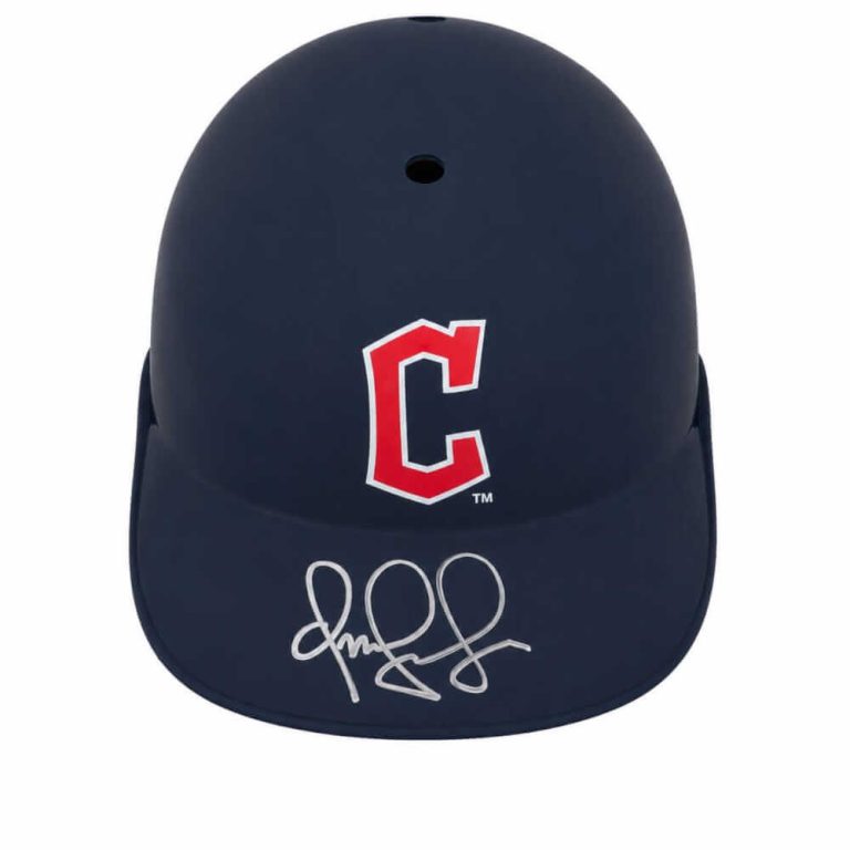 Omar Vizquel Signed Cleveland Guardians Replica Souvenir Batting Helmet (SS COA)
