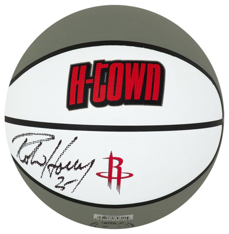 Robert Horry Signed Rockets The City Logo Wilson NBA Basketball - (SCHWARTZ COA)