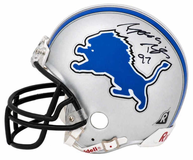 Boss Bailey Signed Lions T/B Riddell (VSR4) Mini Helmet - (In Black) - (SS COA)