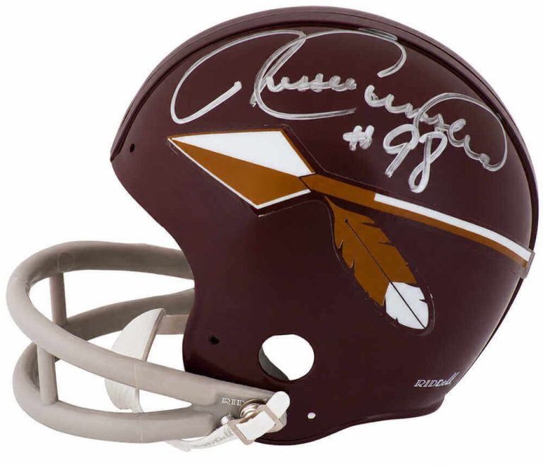 Jessie Armstead Signed Redskins T/B (65-69) Riddell (VSR4) Mini Helmet -(SS COA)