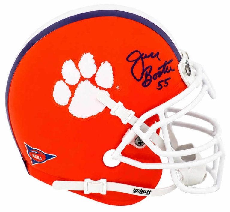 Jeff Bostic Signed Clemson Tigers Schutt Mini Helmet - (SCHWARTZ SPORTS COA)