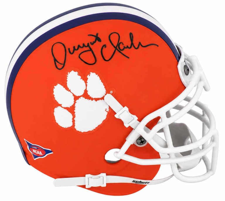 Dwight Clark Signed Clemson Tigers Riddell (VSR4) Mini Helmet - (SCHWARTZ COA)